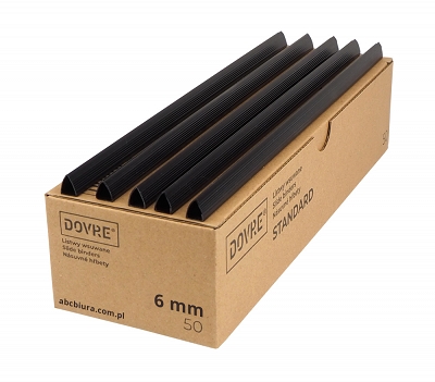 Listwy wsuwane 6 mm, czarne