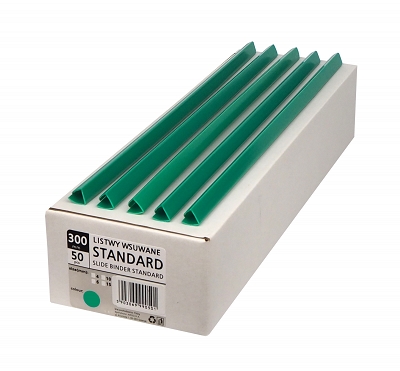 Listwy wsuwane 6 mm, zielone