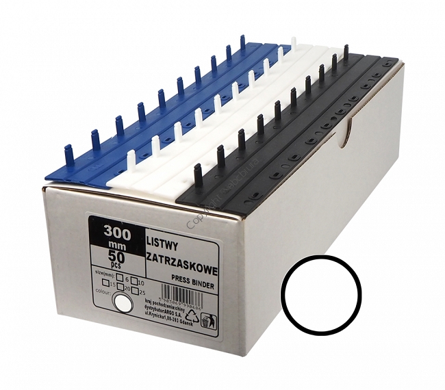 Listwy zamykane zatrzaskowe 10 mm, białe